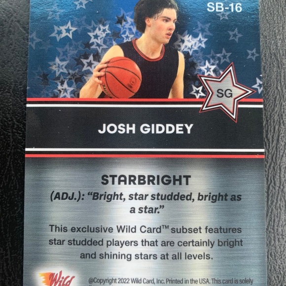 Josh greedy panini collegical draft pick card - Picture 2 of 2